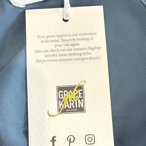 Grace Karin Womens Sequin Spaghetti Strap Top Blue Medium Polyester Spandex New - Picture 6 of 8